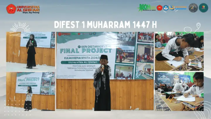 Artikel KKN Universitas Al Ghifari: Sambut 1 Muharram 1447 H, KKN Distaradeva Gelar DIFEST: Festival Islami untuk Anak-anak Desa Baros